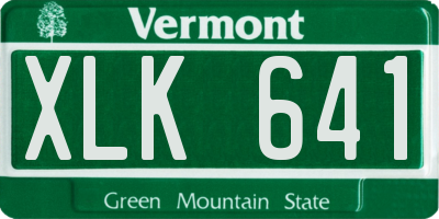 VT license plate XLK641