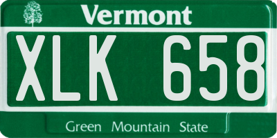 VT license plate XLK658
