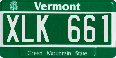 VT license plate XLK661