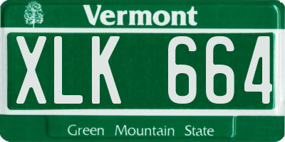 VT license plate XLK664