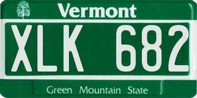 VT license plate XLK682