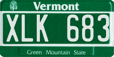 VT license plate XLK683