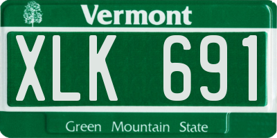 VT license plate XLK691