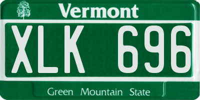 VT license plate XLK696