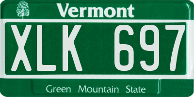 VT license plate XLK697