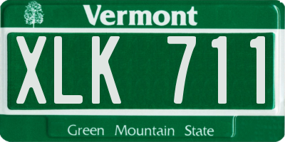 VT license plate XLK711