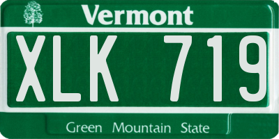 VT license plate XLK719