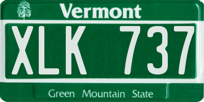 VT license plate XLK737