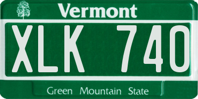 VT license plate XLK740