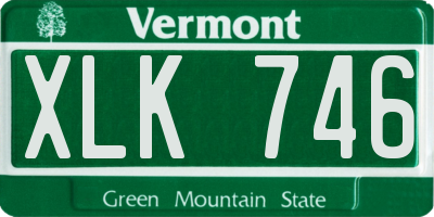 VT license plate XLK746