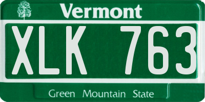 VT license plate XLK763