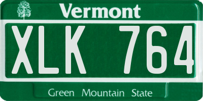 VT license plate XLK764
