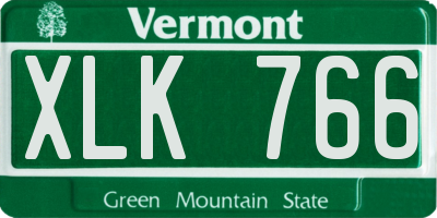 VT license plate XLK766