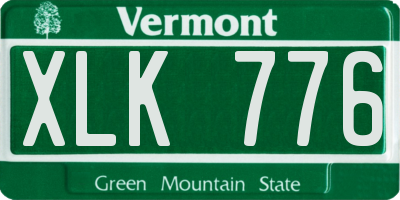 VT license plate XLK776