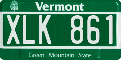 VT license plate XLK861