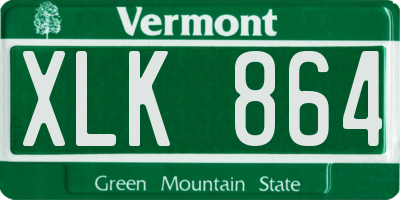 VT license plate XLK864