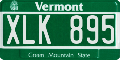 VT license plate XLK895