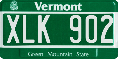 VT license plate XLK902