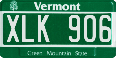 VT license plate XLK906