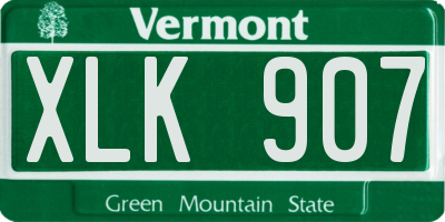 VT license plate XLK907