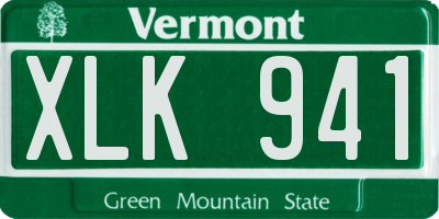 VT license plate XLK941