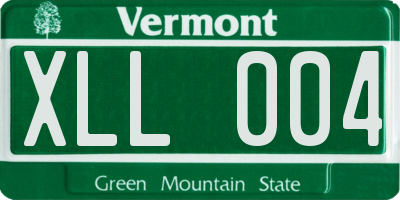 VT license plate XLL004