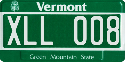 VT license plate XLL008
