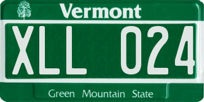 VT license plate XLL024