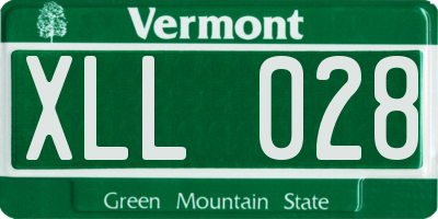 VT license plate XLL028