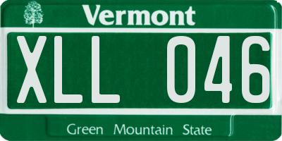 VT license plate XLL046