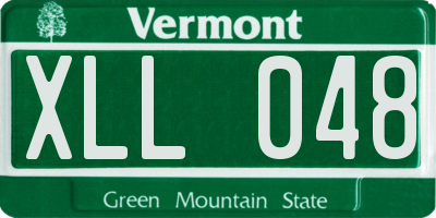 VT license plate XLL048