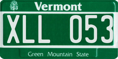 VT license plate XLL053