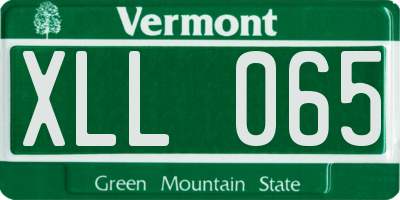 VT license plate XLL065