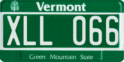 VT license plate XLL066