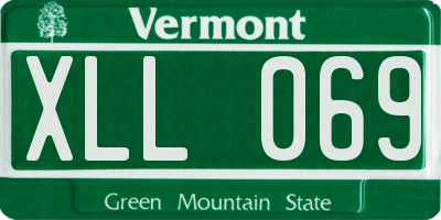 VT license plate XLL069