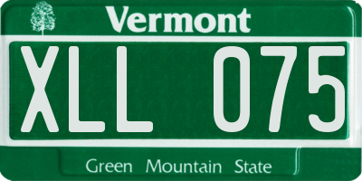 VT license plate XLL075