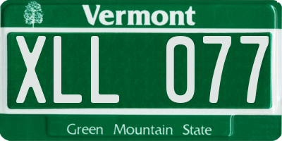 VT license plate XLL077