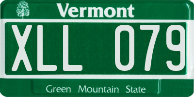 VT license plate XLL079