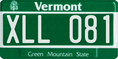 VT license plate XLL081