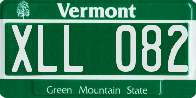 VT license plate XLL082