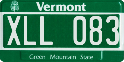 VT license plate XLL083