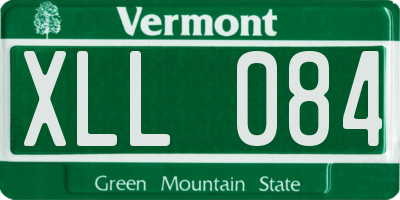 VT license plate XLL084