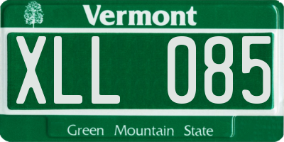 VT license plate XLL085