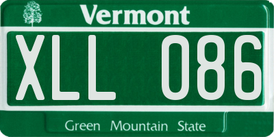 VT license plate XLL086