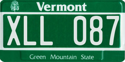 VT license plate XLL087