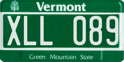 VT license plate XLL089