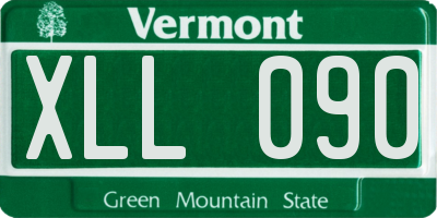 VT license plate XLL090