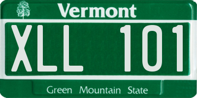 VT license plate XLL101