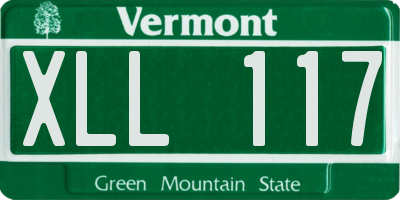 VT license plate XLL117