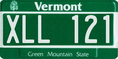 VT license plate XLL121